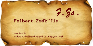 Felbert Zsófia névjegykártya