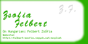 zsofia felbert business card