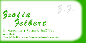 zsofia felbert business card